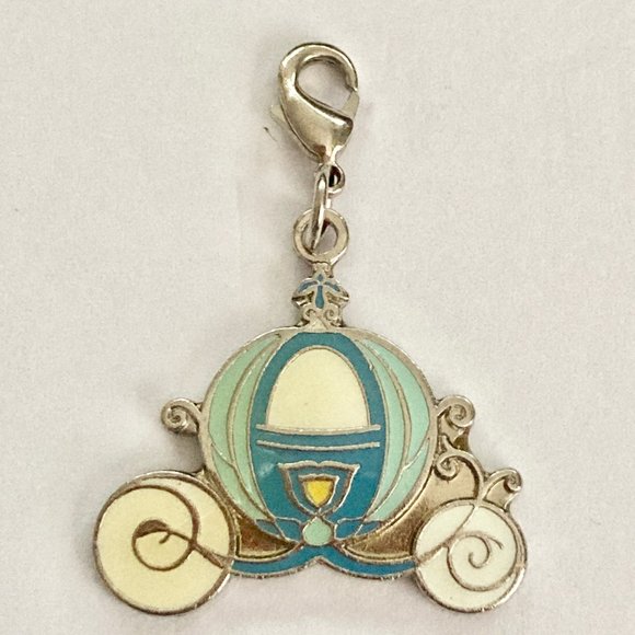 Vintage Disney Cinderella Carriage Charm Clip On for Bracelet Zipper Pull Purse - Picture 6 of 10